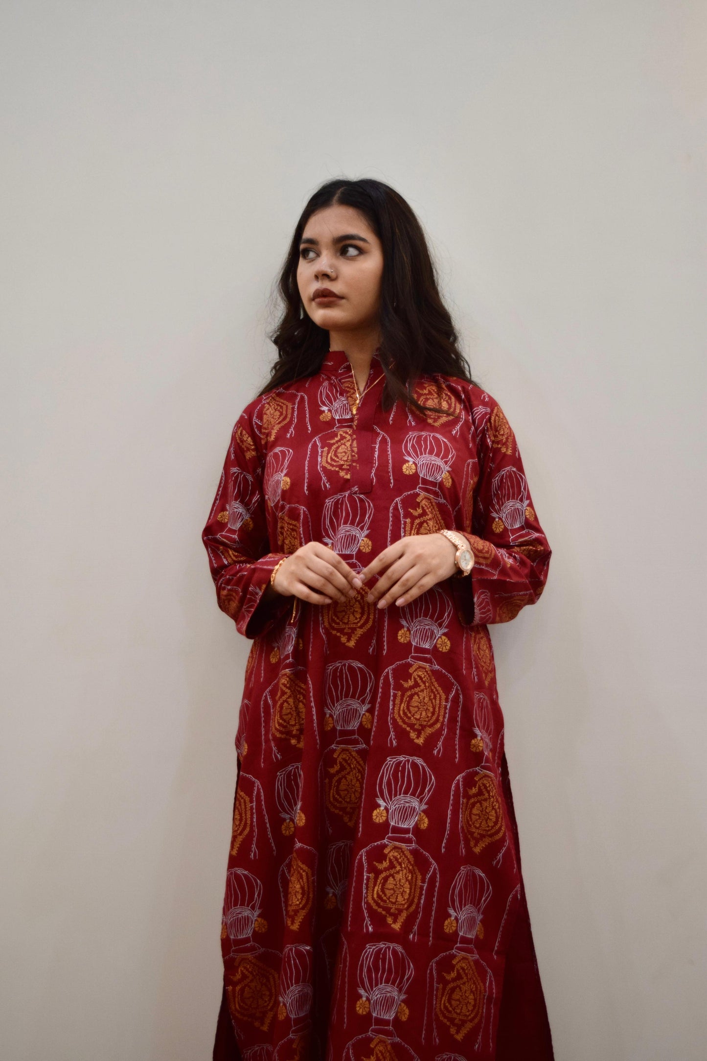 Ilma mehroon linen