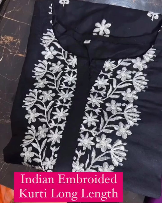 Indian embroidered long kurti