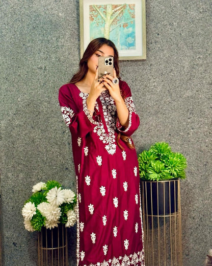 Indian embroidered long kurti
